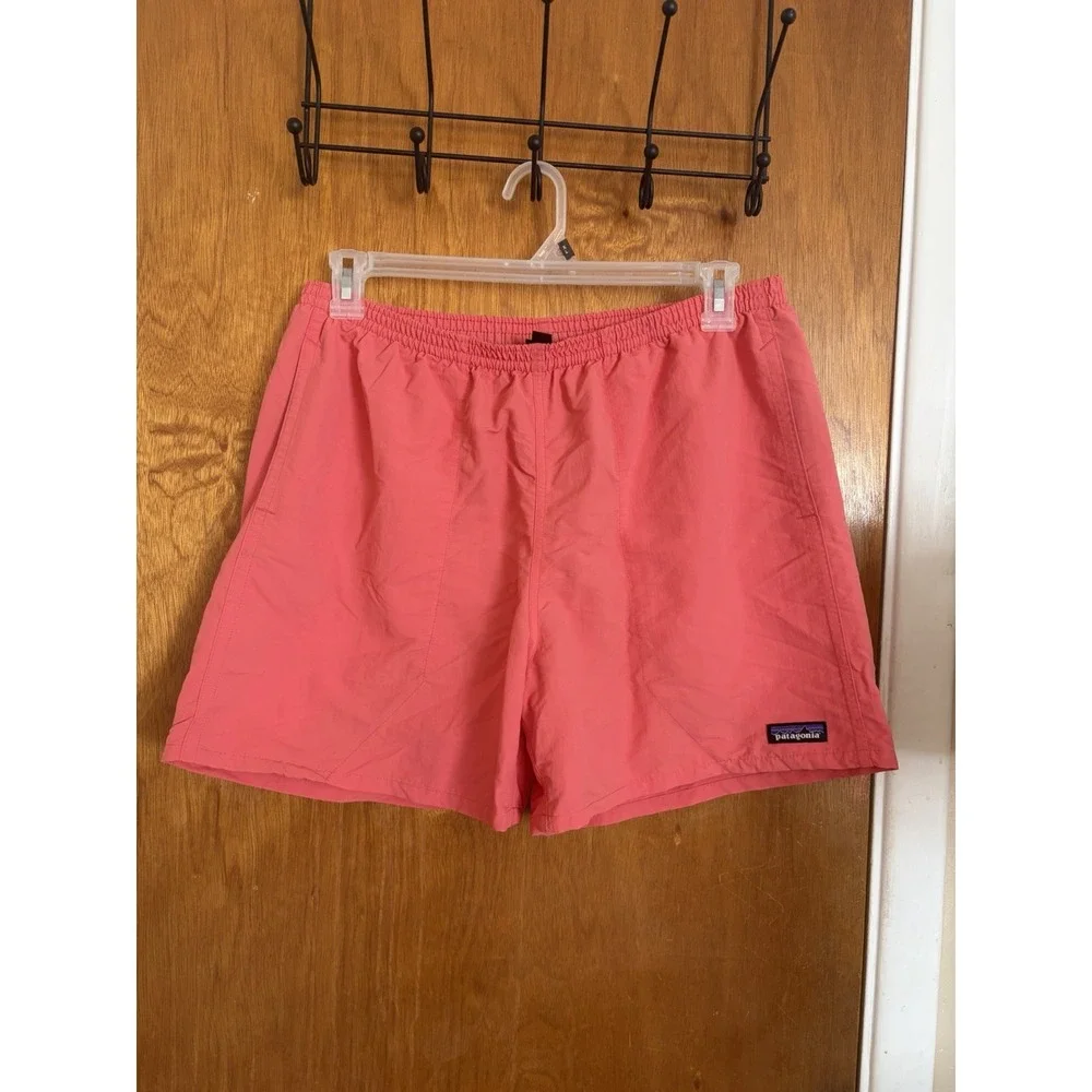 Patagonia Baggies Shorts Mens L Coral Pink Lined Swim Trunks